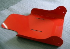 Rückenschale mit rotem Pulver
